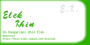 elek khin business card